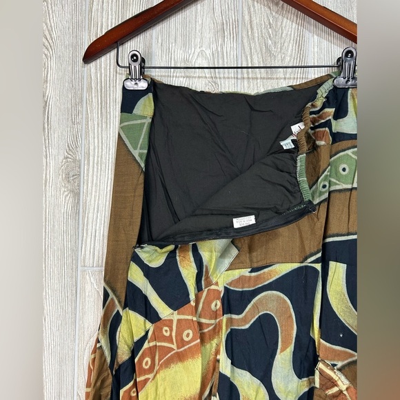 Vintage Sterling Styles Asymmetrical Abstract Adjustable Length Midi Skirt SZ L - Picture 12 of 16